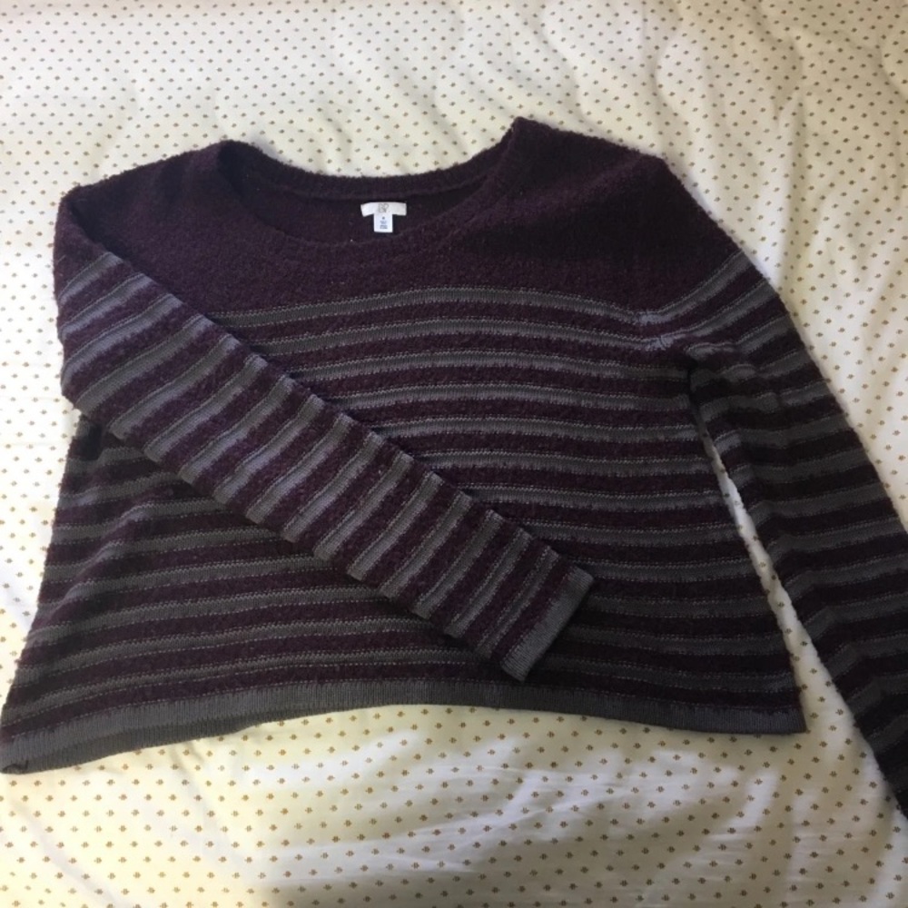 Nordstrom Striped Sweater Crop Top